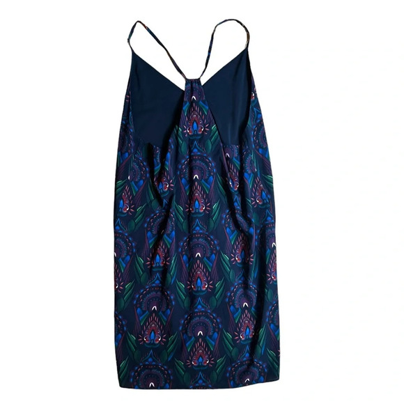 Alice & Olivia Abstract Printed Silk Cami Racerback Dress Black Red Size Medium - Picture 7 of 10